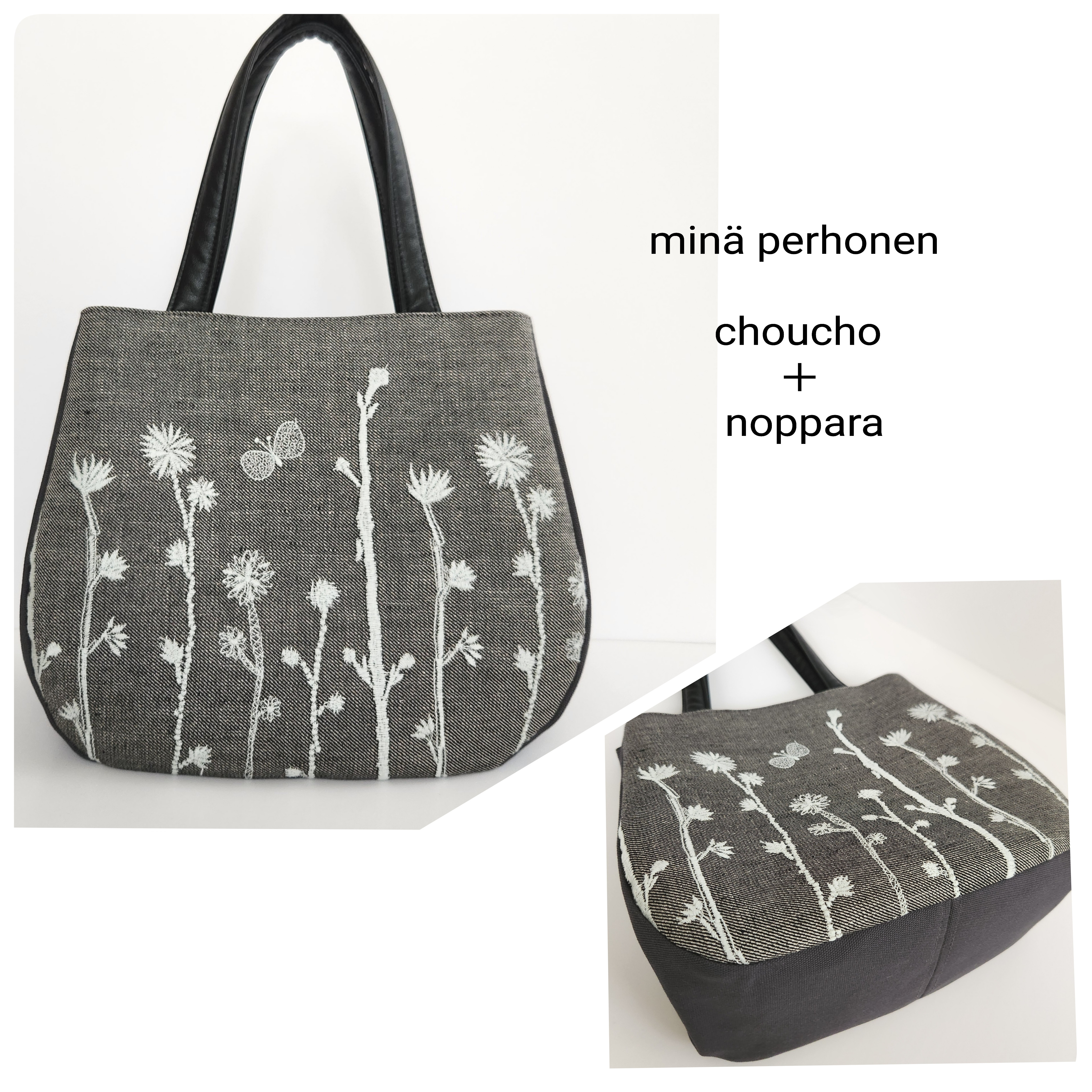 ミナペルホネン choucho ＋ nopparaトートバック 角丸トート