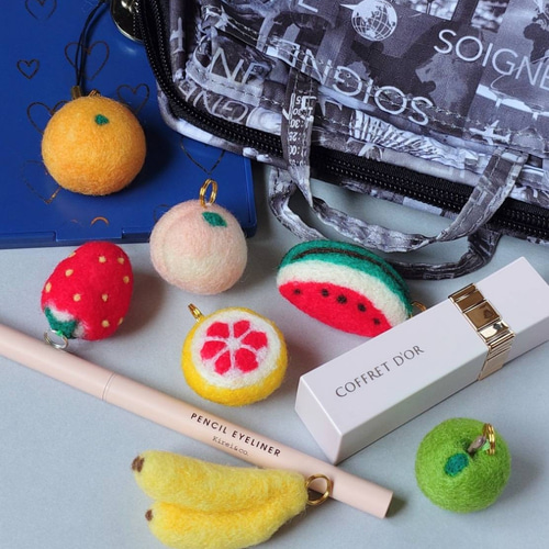 ミニマム果物】ころんとしたみかん＊羊毛フェルトのプチかわ