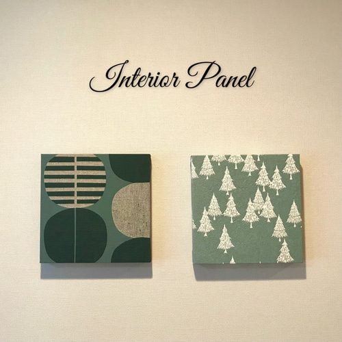 インテリアパネル 北欧柄ドット＆ツリー 15㎝☆インテリア雑貨 壁飾り