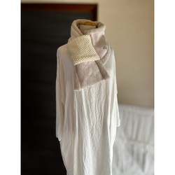 【マフラータイプ】skyful・tambourine ネックウォーマー ミナ生地 マフラータイプ】skyful・tambourine ネックウォーマー ミナ生地