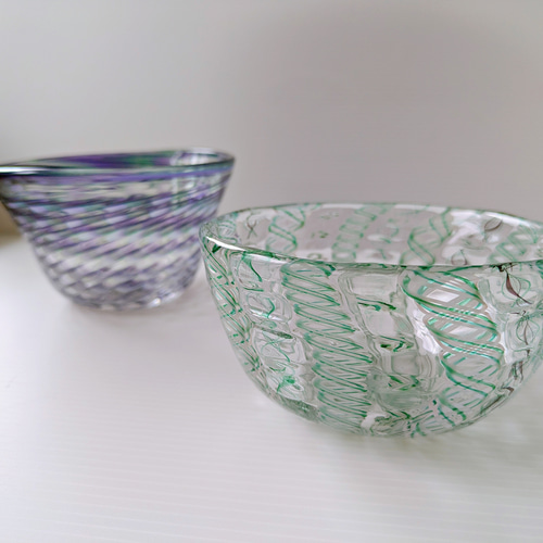 吹きガラス ガラスボウル ガラスのうつわ 作家もの 吹きガラス 作家もの