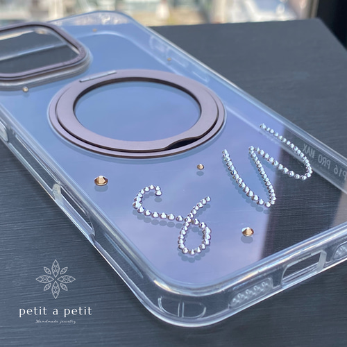 iPhone12〜17シリーズ スワロフスキー®︎ MagSafe対応 リング付き