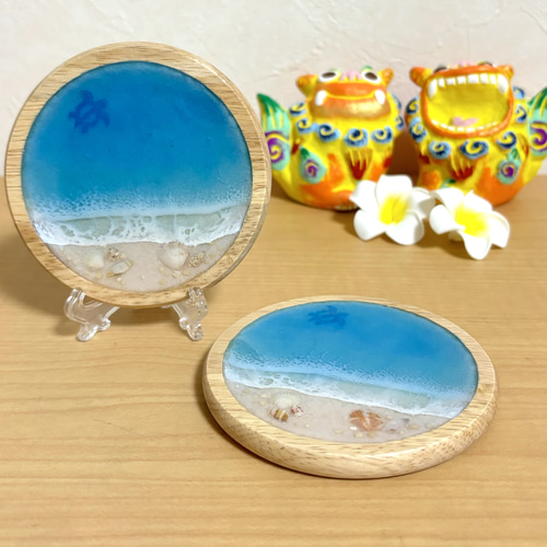 海レジンアート 海コースター 海雑貨 コースター harumimi 通販
