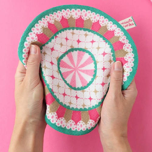 乙女心くすぐるカラー】大人まるいガーゼハンカチ ピエロ ピンク