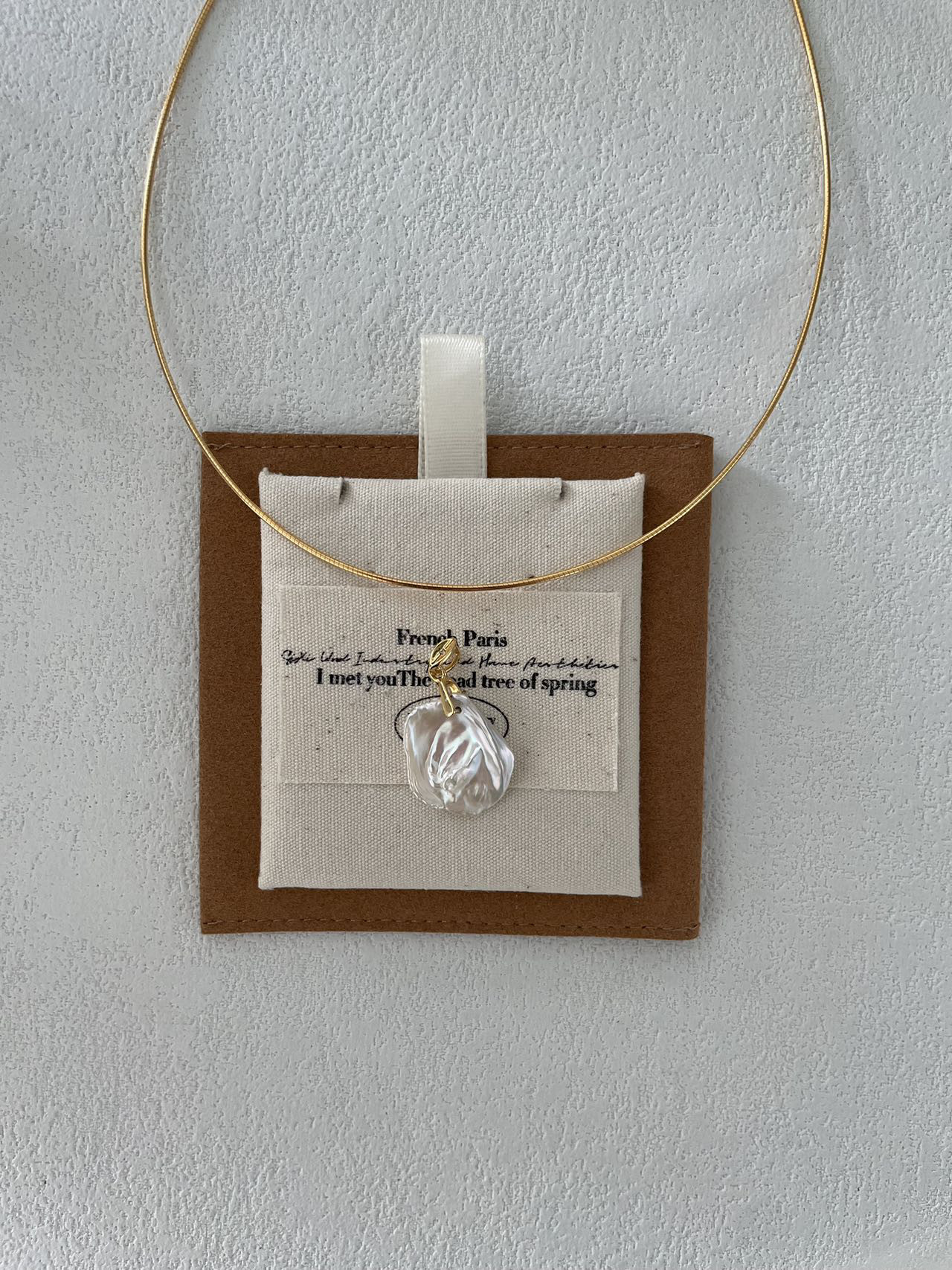 ペタルバロックネックレス　花びらバロックパールネックレス　高品質　パール　ゴールド　シルバー　ギフト