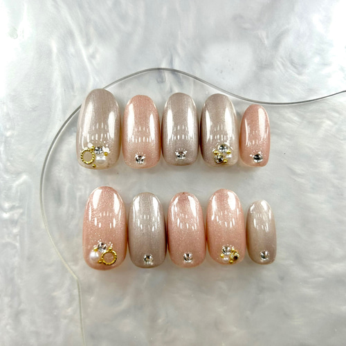 ネイルチップ ネイルチップオーダー シンプルネイル シンプル ピンク  