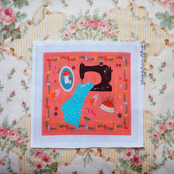 ミシンのパネルカットクロス　(1枚) 2枚目の画像