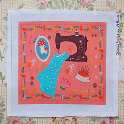 ミシンのパネルカットクロス　(1枚) 1枚目の画像