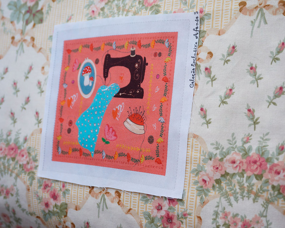 ミシンのパネルカットクロス　(1枚) 3枚目の画像