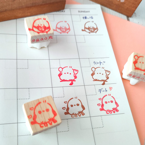 1つ630円】『シマエナガの手帳に使えるはんこ』消しゴムはんこ はんこ