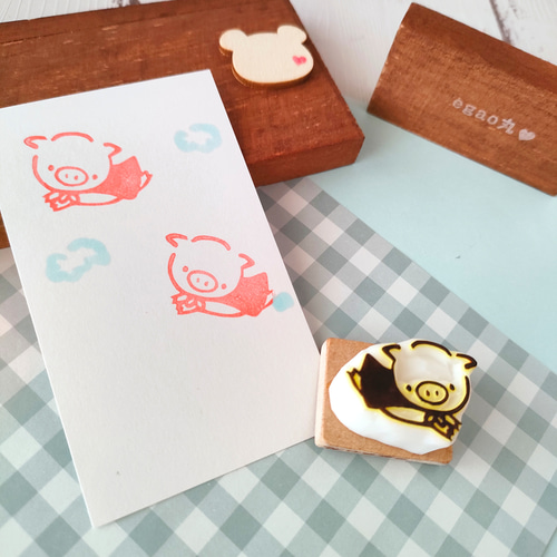 消しゴムはんこNo.454 モフモフくまちゃん お礼文 消しゴムはんこNo.454 モフモフくまちゃん お礼文 雑貨