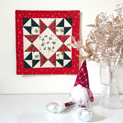 クリスマスキルトのミニタペストリー(イブニングスター) タペストリー