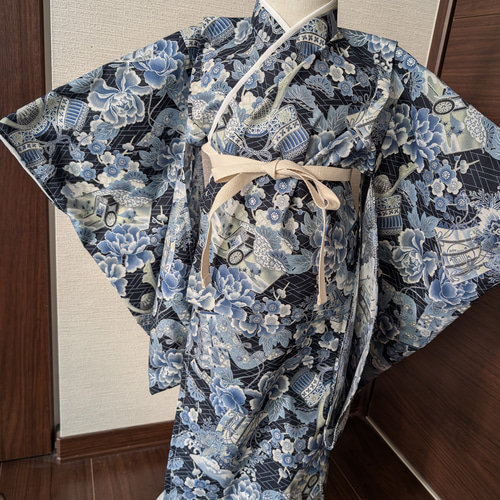 3歳着物 被布セット 宝船✕ホワイト セパレート ベビー服 yu_yu 通販 