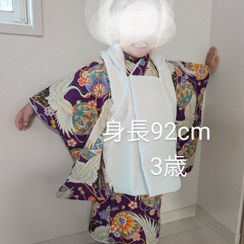 被布セパレート着物セット鶴ブラック✕ホワイト