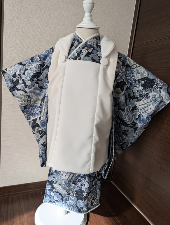 3歳着物 被布セット 宝船✕ホワイト セパレート ベビー服 yu_yu 通販 
