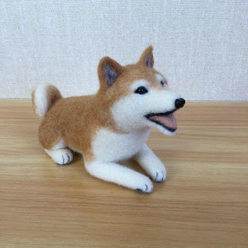 羊毛フェルト 柴犬 伏せ 羊毛フェルト masapan 通販 18424686