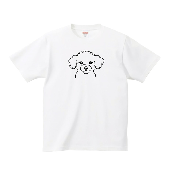 トイプードル tシャツ シンプル デザイン イラスト わんちゃん