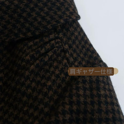 レトロモダンな丸襟　ウールのロングコート【春秋冬】黒系 8枚目の画像