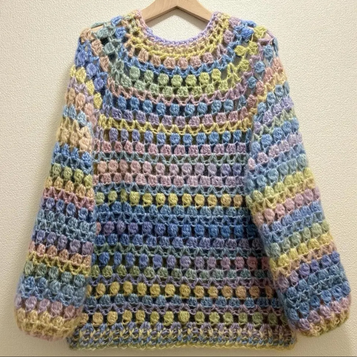 ⭐︎handmade⭐︎手編み　模様編みセーター