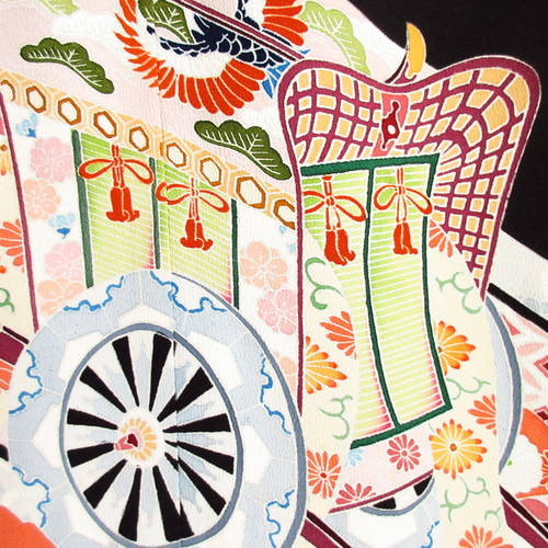 大きめサイズ】着物ドレス◎御所◎細見え縦長シルエット&オール  