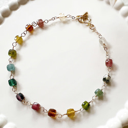 ✴︎キラキラ針と虹入り✴︎  『10種類の天然石ブレスレット』  高品質 1点物 ✴︎キラキラ針と虹入り✴︎ 『10種類の天然石ブレスレット』 高