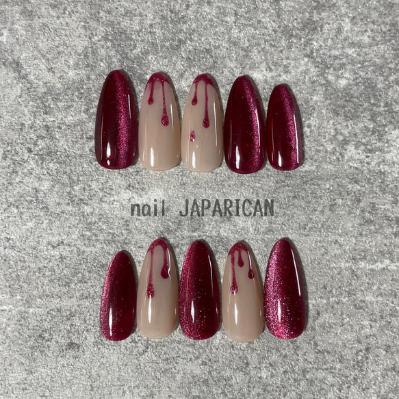 【もも】　3点オーダーネイルチップ　ハロウィン地雷　振袖　ランダム ハロウィンネイル ネイルチップ（つけ爪） nail JAPARICAN 通販