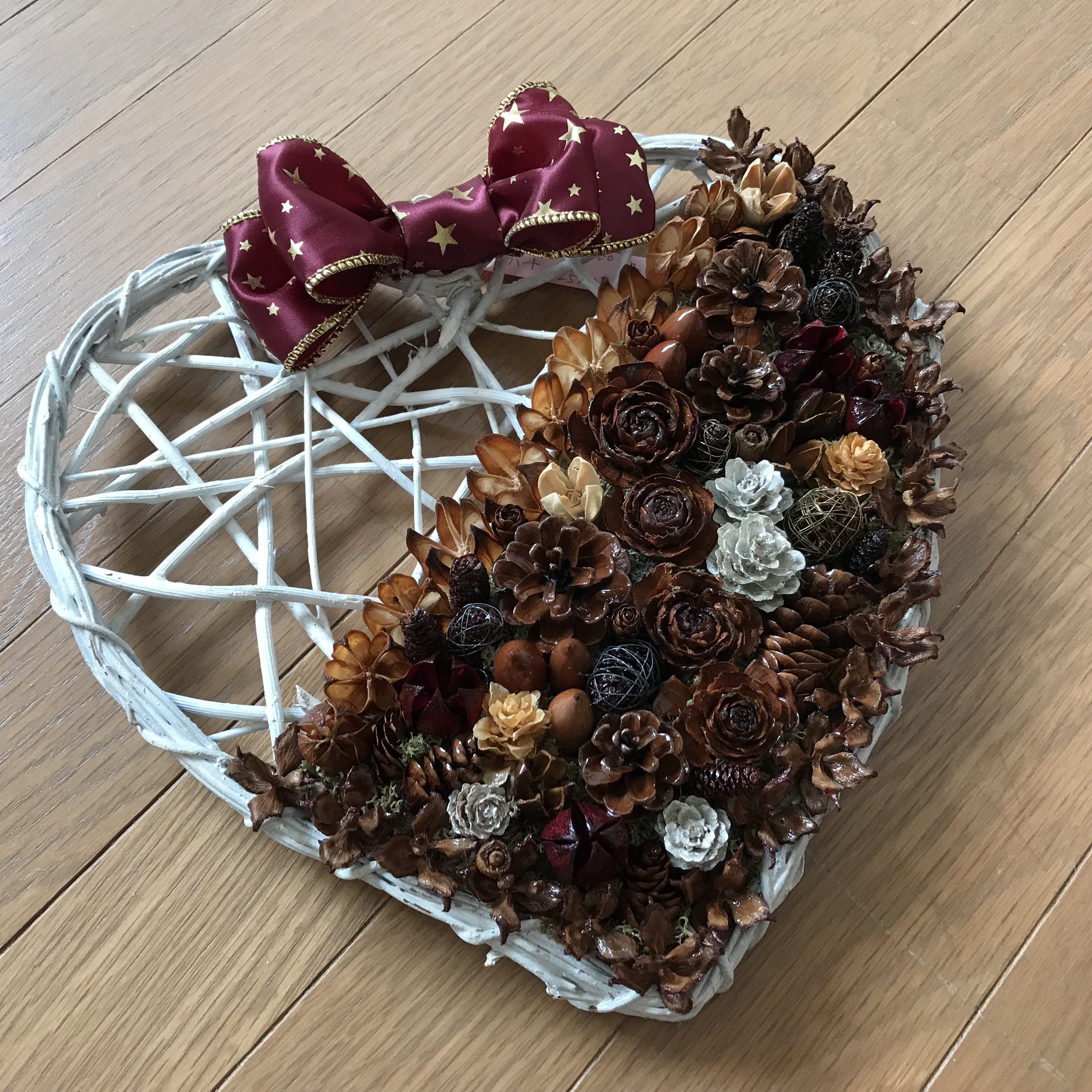 《X'mas》北欧の森のお洒落なハートリース（1点限定＊値下げしました）