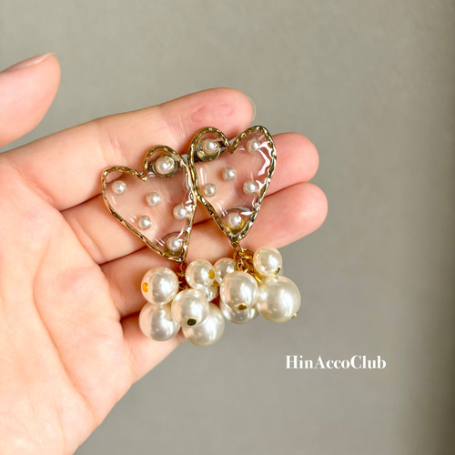 HERMES 大ぶりレジンピアス ピンク 箱付 HERMES 大ぶりレジンピアス ピンク 箱付 org.jpg