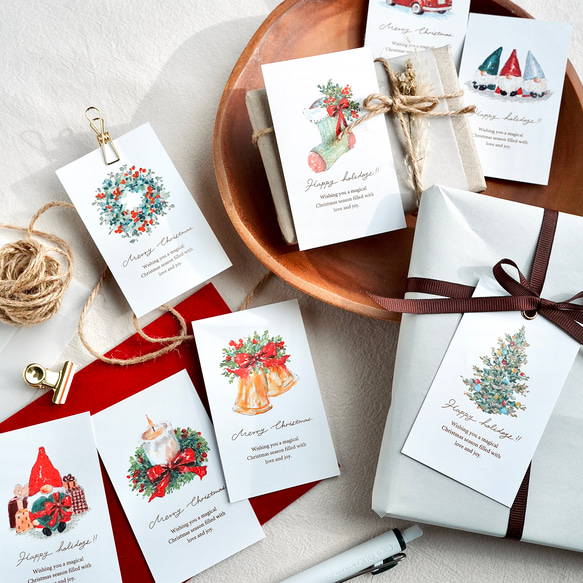 ミニカードーChristmasー【選べる絵柄／10枚入】 クリスマスカード