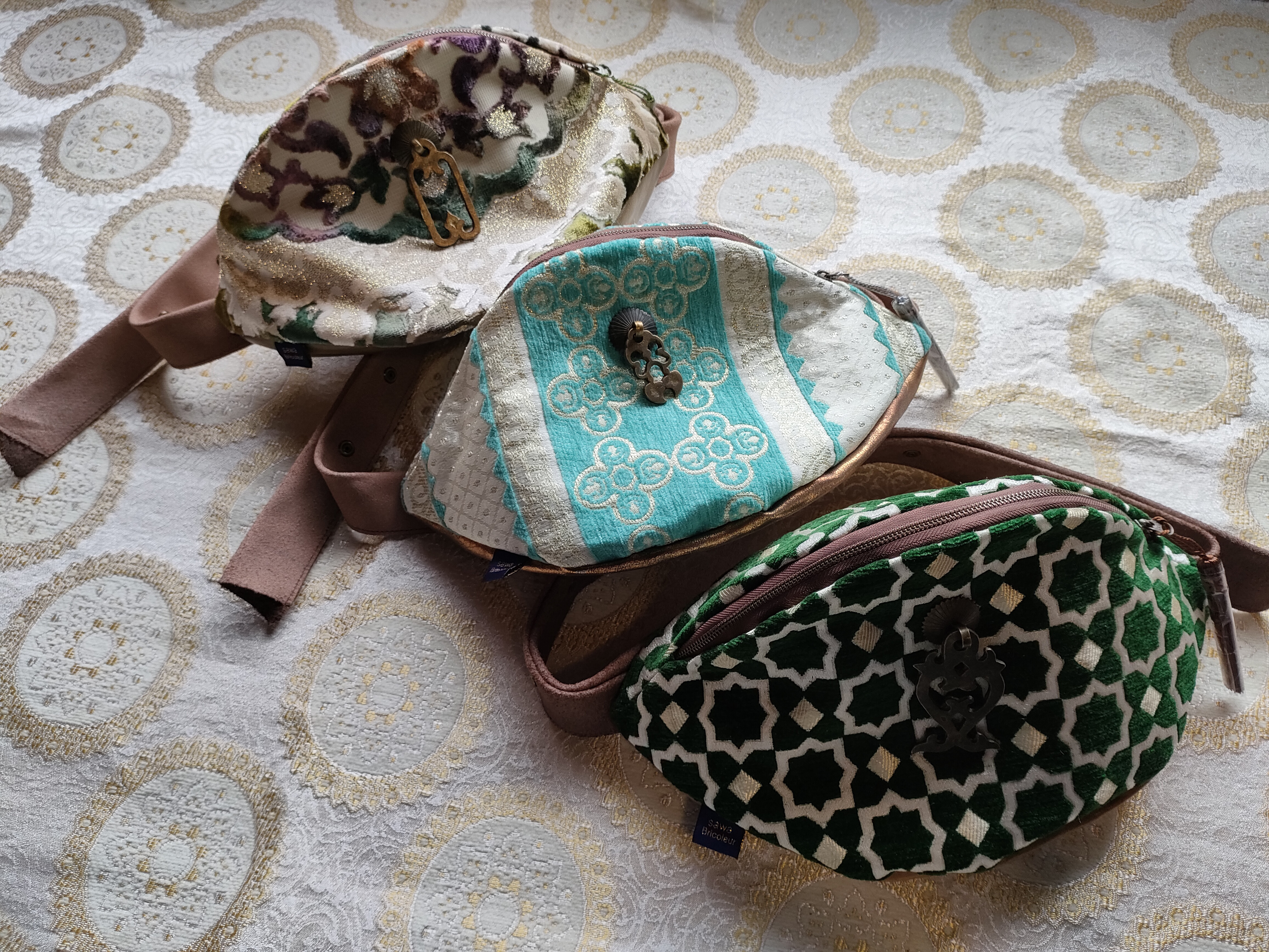 MoroccoWestpouch*RainbowGold*＊LightBlue＊＊Green＊