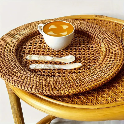 ラタン プレート トレイ 籐 アンダープレート ショープレート