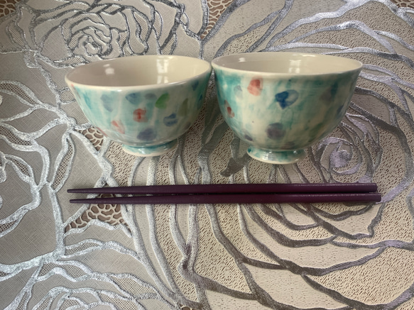 雨の日の景色（お湯呑みセット） 湯呑み 手作り陶器Rie 通販 18425858