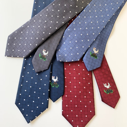 縁起ネクタイ　鶴は千年、亀は万年　送料無料　ワイン 7枚目の画像