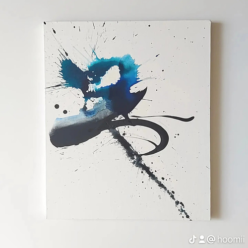 和モダン抽象画 インテリアアート リビングアート 原画 シック
