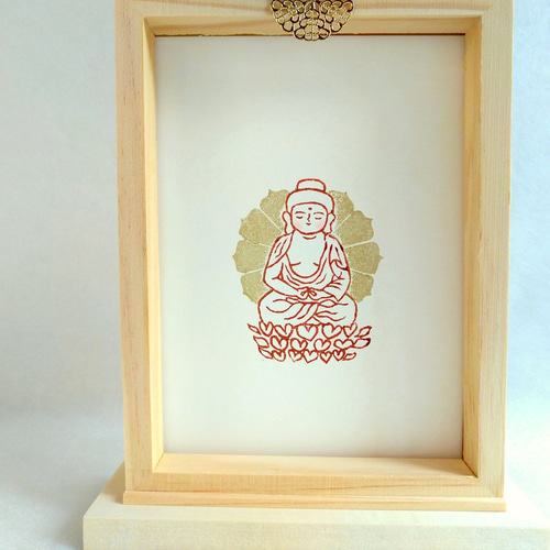 仏像版画 阿弥陀如来 厨子風 【受注制作】 版画 文鳥 通販