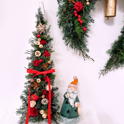 ❁とんがりガラスツリー・グリーン ❁プリザーブドフラワーツリー❁☞sale中‼︎ ガラスツリー マルチオーナメント S グリーン | Francfranc