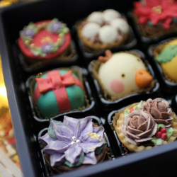 （クリスマス近辺発送）クリスマスあんフラワークッキー 15個入り　 食べられるお花！あんこのお花！クリスマス　高級ギフト 10枚目の画像