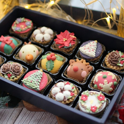 （クリスマス近辺発送）クリスマスあんフラワークッキー 15個入り　 食べられるお花！あんこのお花！クリスマス　高級ギフト 12枚目の画像