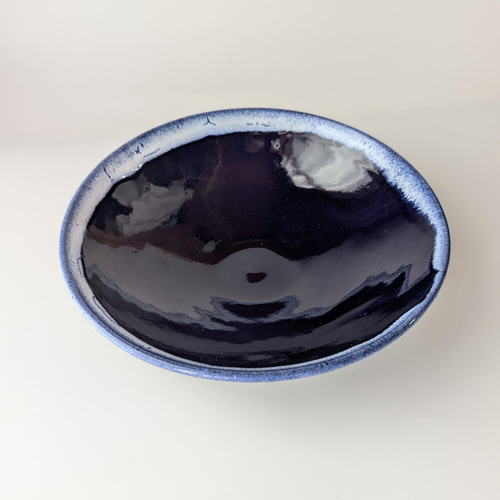 瑠璃色の中皿 【手仕事 民藝 和 陶器】 中皿 酒津焼 kazu