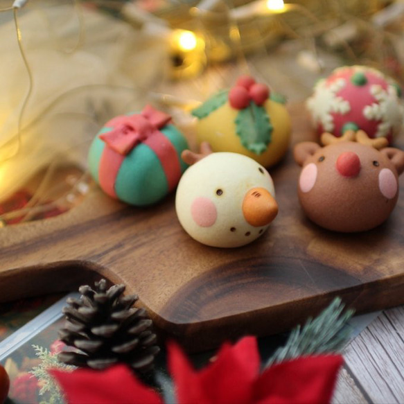 （クリスマス近辺配送）クリスマスあんフラワークッキー9個入り 食べられるお花！あんこのお花！クリスマス　高級ギフト 7枚目の画像