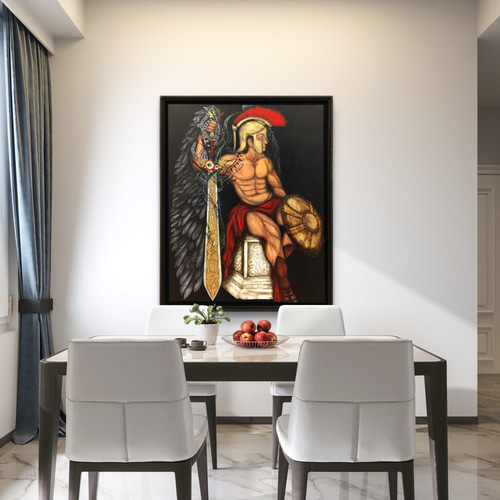 悪魔に魂を売る剣闘士 / モダン画 117×91㎝ キャンバス F50 原画限り 悪魔に魂を売る剣闘士 / モダン画 117×91㎝ キャンバス F50