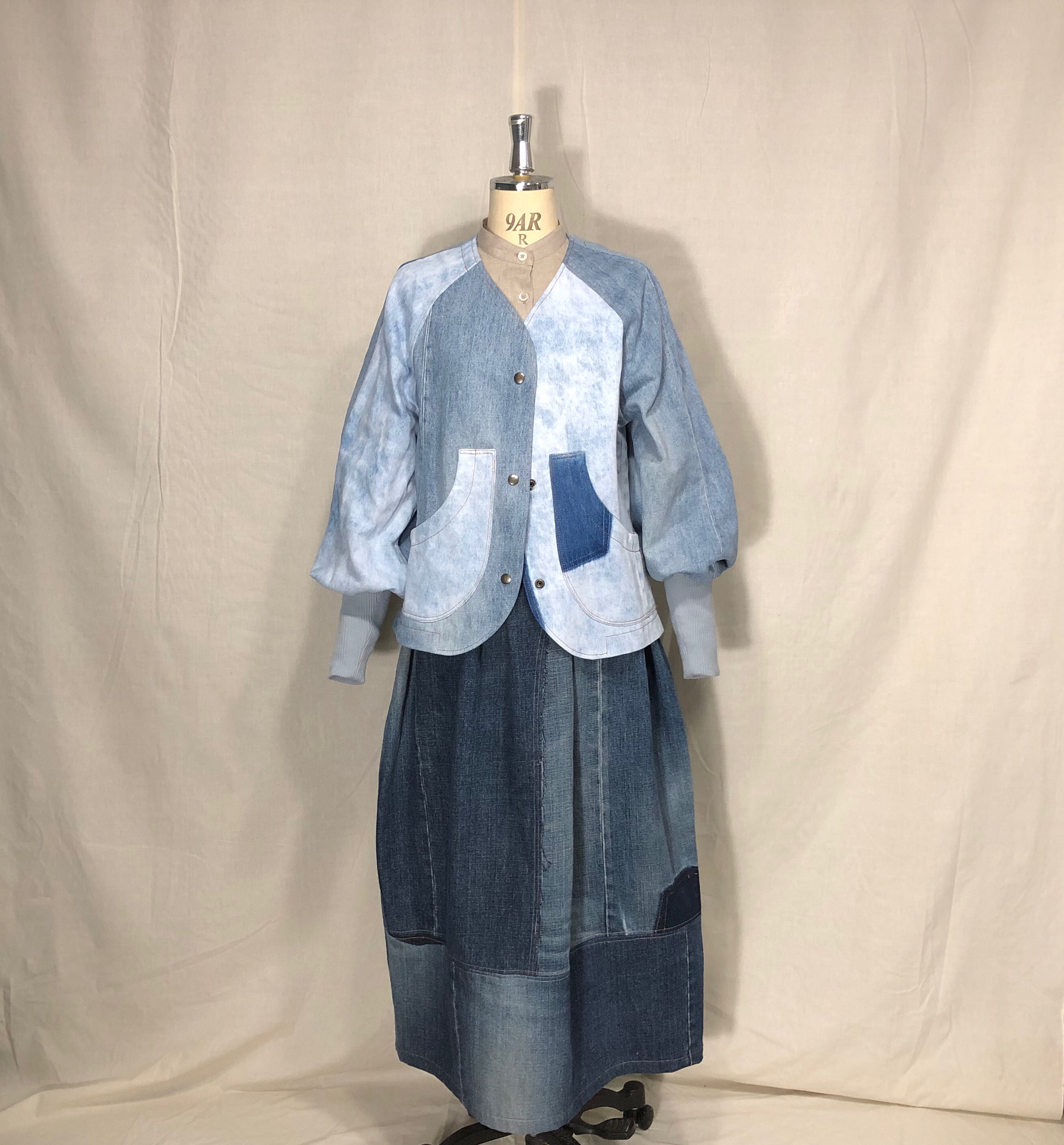 春にぴったり✨️着回ししやすいラグランスリーブのデニムジャケット※画像をタップすると引きの写真が見れます 14,000円