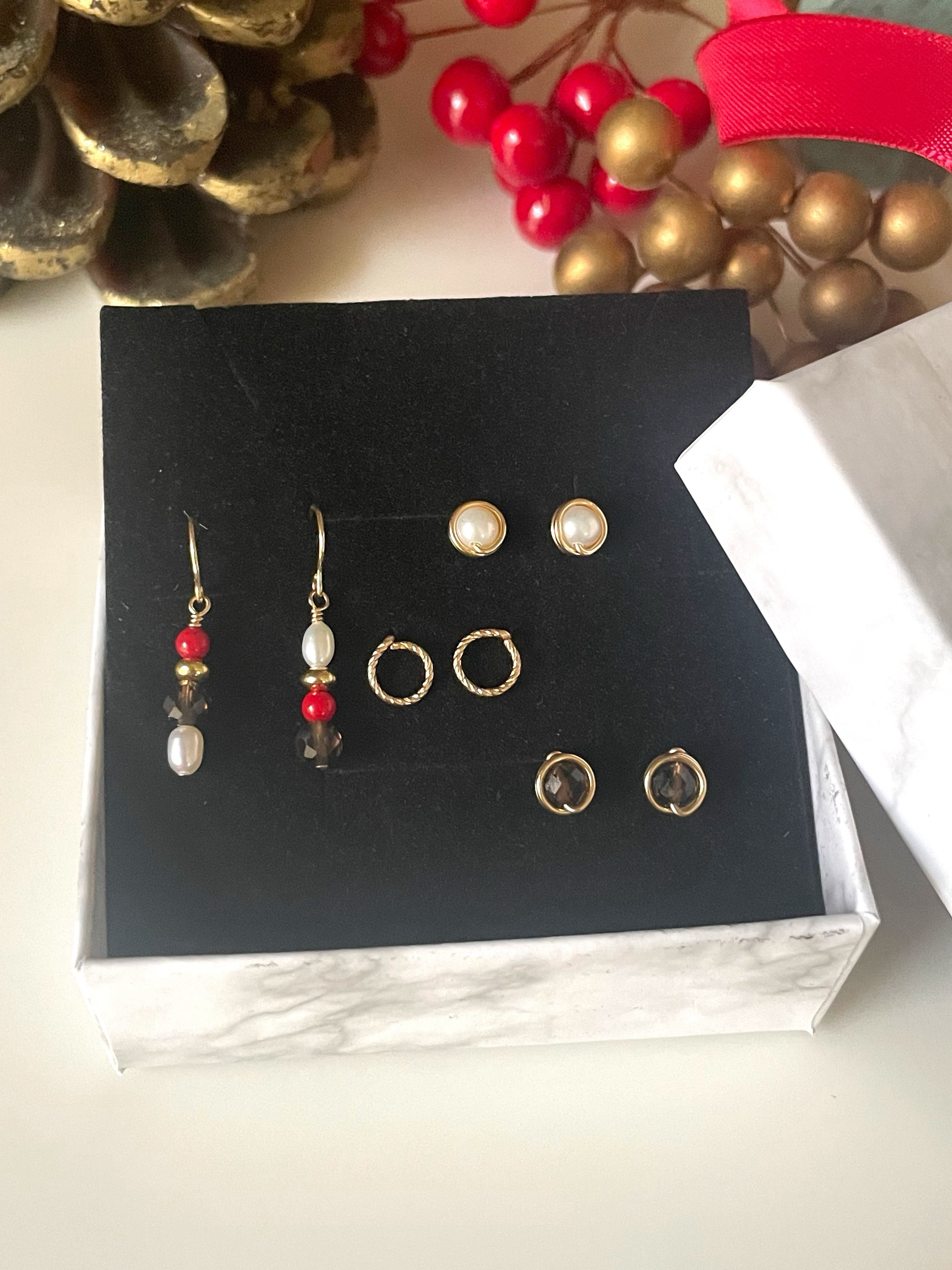 『クリスマス限定』Xmas daily 4day 華奢ピアスset 14kgf