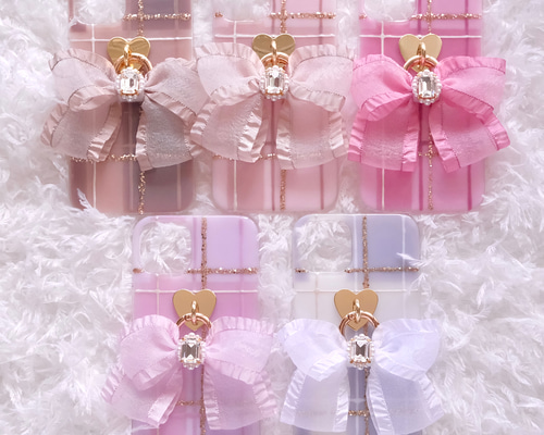 名入れ♡キラキラユニコーン✨リボンチャーム✨パープルブルー系♡スマホケース 79d12b9cf63af497818abc08ead4ad
