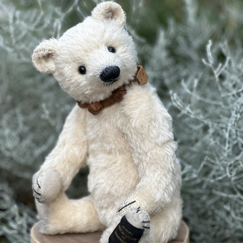 * vintage bear ❀ イチゴみるく色の 可愛い クマちゃん ミルク色のしろくまちゃん ぬいぐるみ もりのすみか 通販