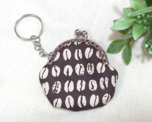 豆がま口キーホルダー☆コーヒー豆 がま口 maimai-do* 通販 18426728