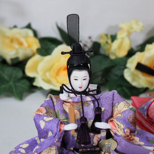 受注製作】手のひらサイズのおひなさま 金彩胡蝶蘭柄。ご自身で