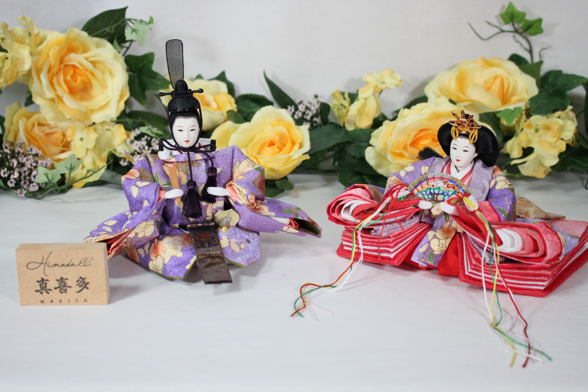 【受注製作】手のひらサイズのおひなさま　金彩胡蝶蘭柄。ご自身でアレンジ！！