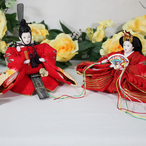 受注製作】手のひらサイズのおひなさま 正絹刺繍絞り。ご自身で