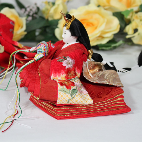 受注製作】手のひらサイズのおひなさま 正絹刺繍絞り。ご自身で